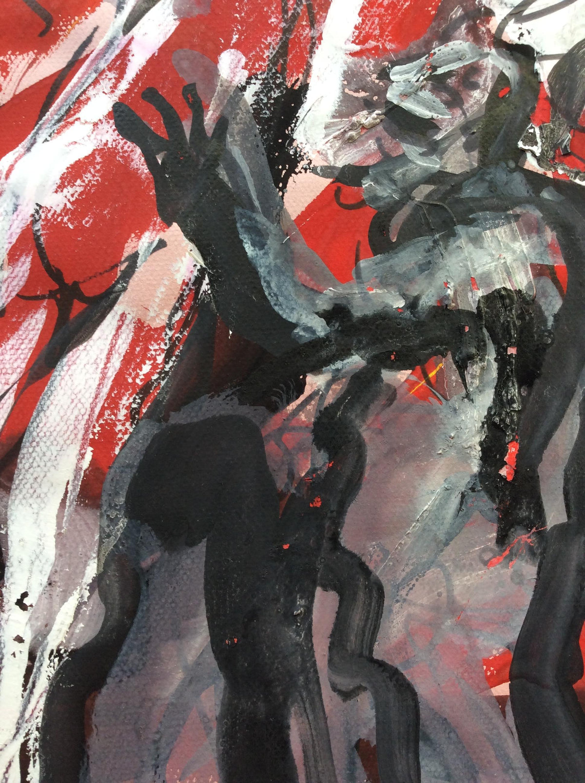Original Bernard Damiano Mid-Century Painting — detail 2