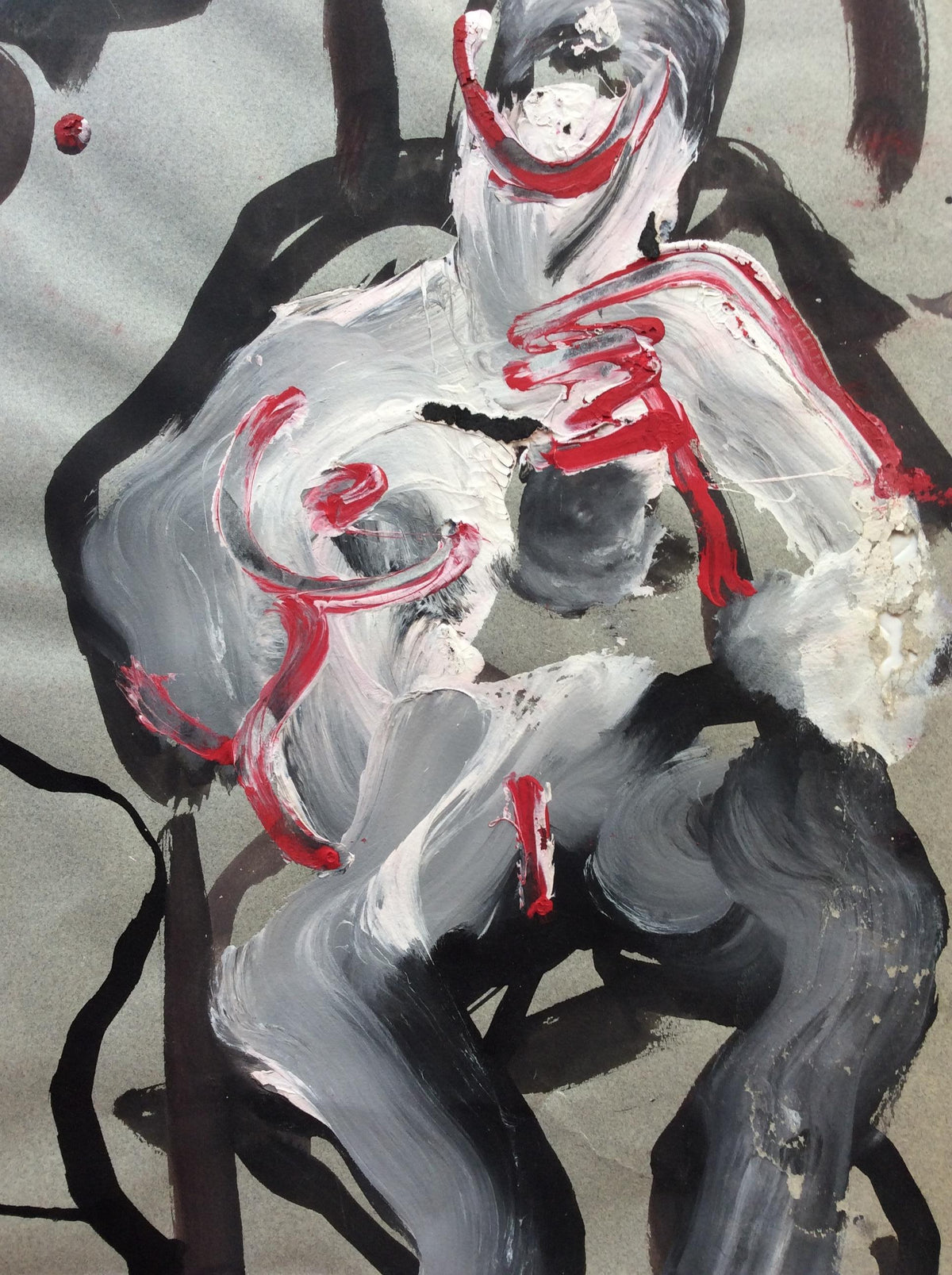 Original Bernard Damiano Mid-Century Painting Nudes — detail 3