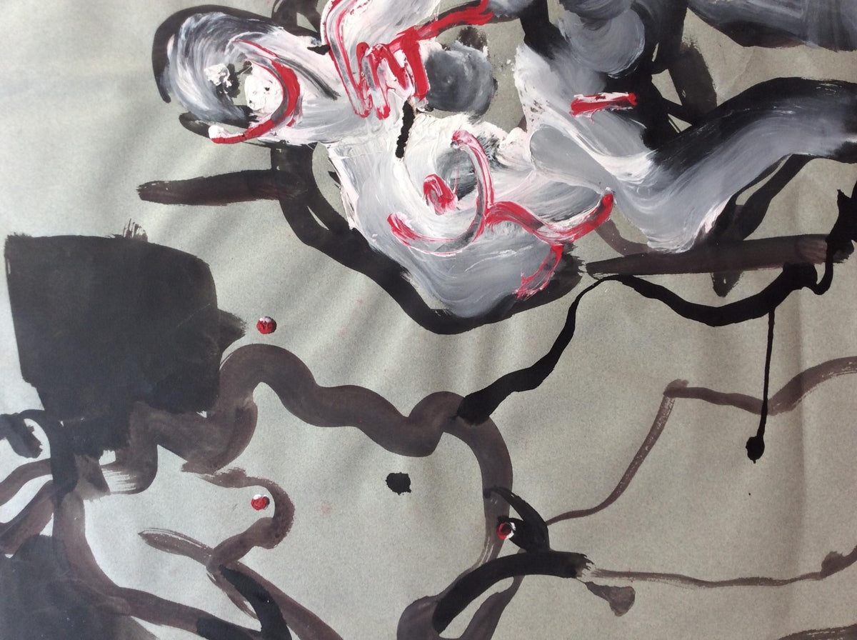 Original Bernard Damiano Mid-Century Painting Nudes — detail 2