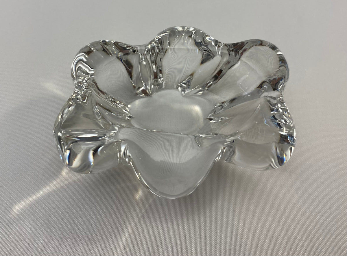 Daum Salt and Pepper Crystal Serving Dishes, Marked — detail 2