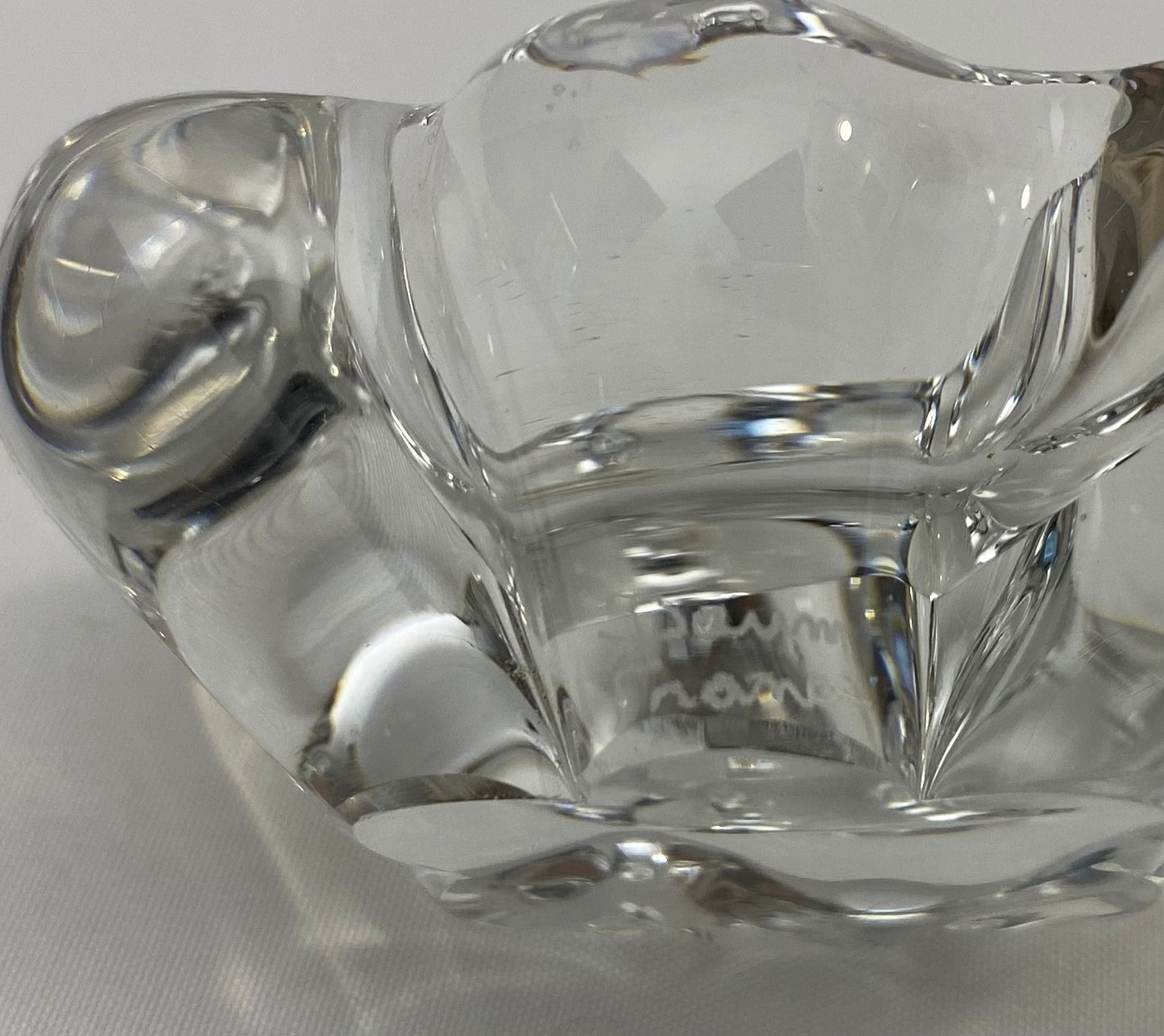 Daum Salt and Pepper Crystal Serving Dishes, Marked — detail 6