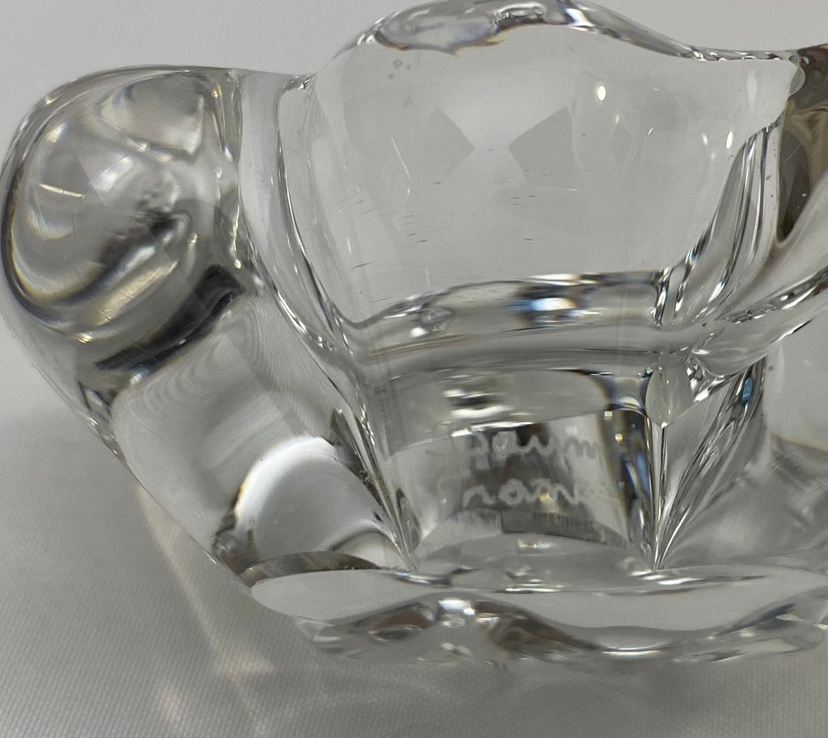 Daum Salt and Pepper Crystal Serving Dishes, Marked — detail 6