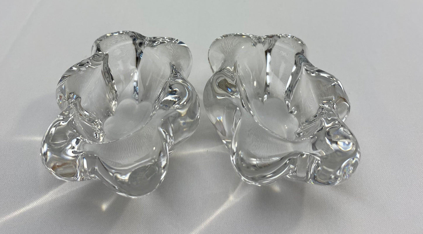 Daum Salt and Pepper Crystal Serving Dishes, Marked — detail 7