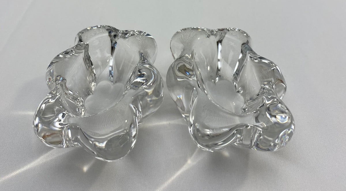 Daum Salt and Pepper Crystal Serving Dishes, Marked — detail 7