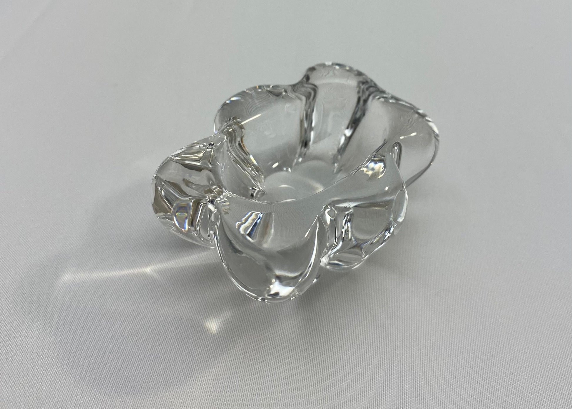 Daum Salt and Pepper Crystal Serving Dishes, Marked — detail 4