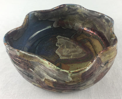 French Metallic Glaze Ceramic Bowl or Vide Poche — detail 4
