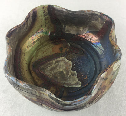 French Metallic Glaze Ceramic Bowl or Vide Poche — detail 7