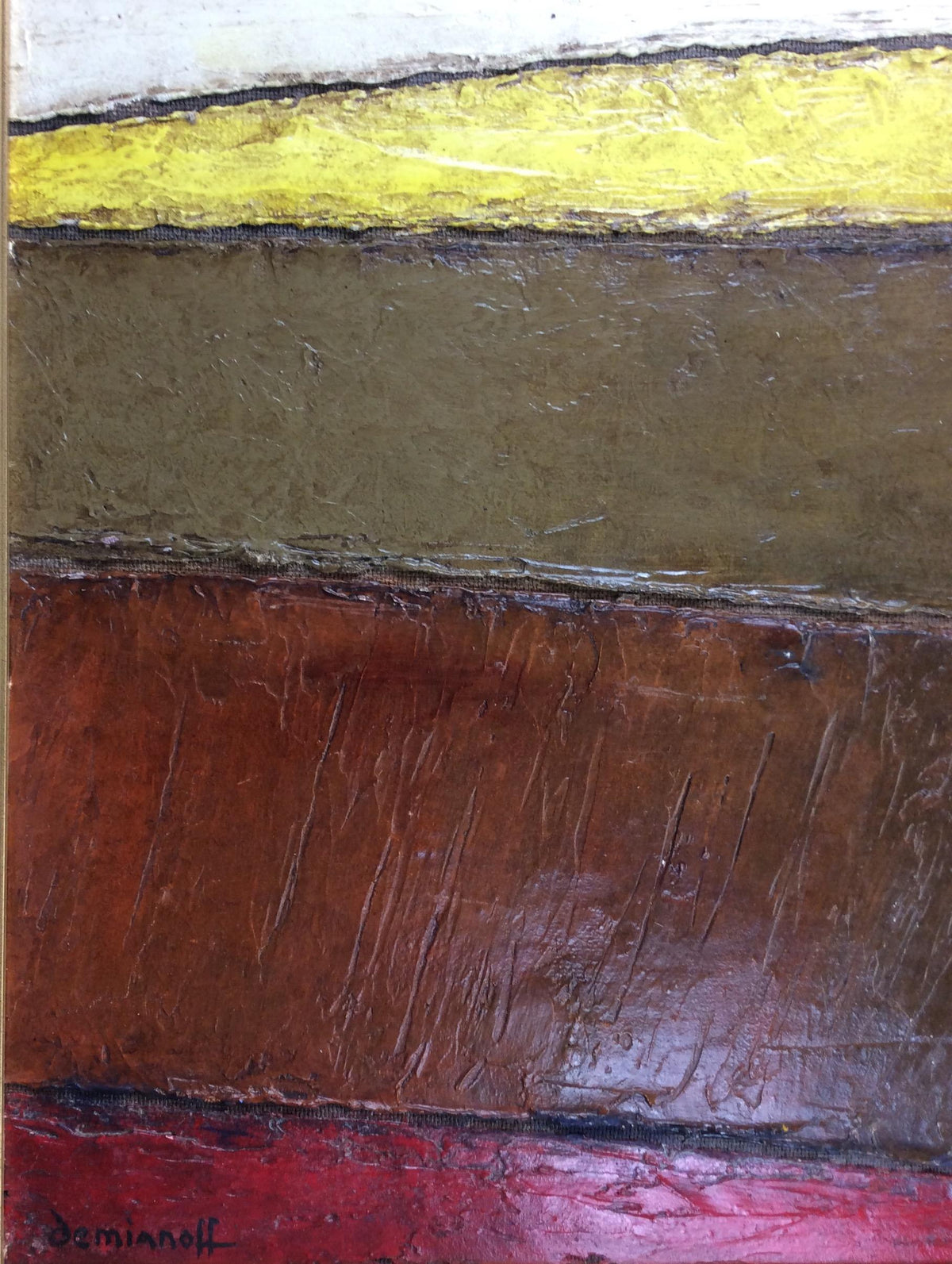 Original 20th Century Abstract Painting by Christian Lagarde Demianoff — detail 7