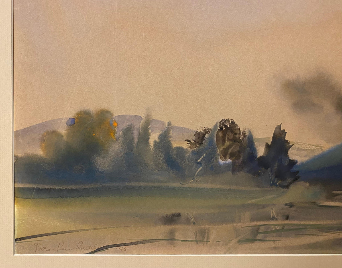Dora Keen Butcher Watercolor Painting, Landscape Painting — detail 3