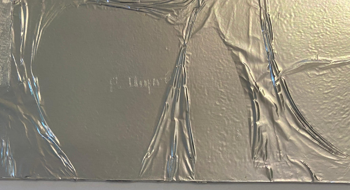 20th Century Optical Art on Foil Paper by Patrick Dupré manner of Julio Le Parc — detail 4