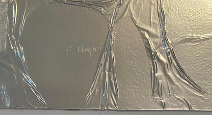 20th Century Optical Art on Foil Paper by Patrick Dupré manner of Julio Le Parc — detail 4