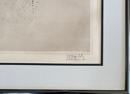 Vintage Johnny Friedlander Abstract Aquatint, circa 1960s — detail 4