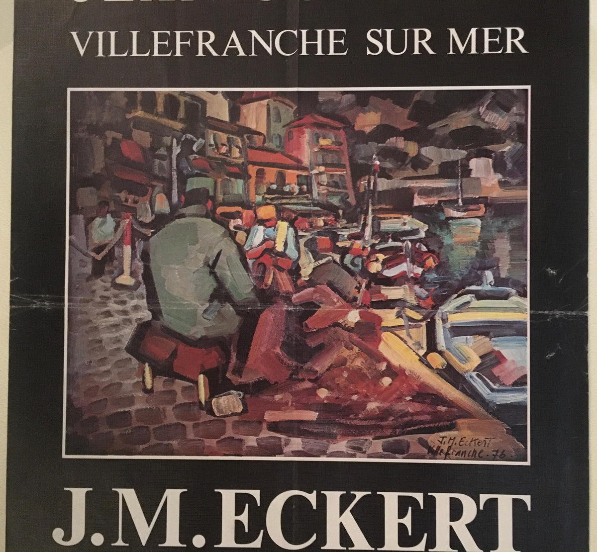 John Michael Eckert Original Mid-Century French Art Poster Dated 1977 — detail 3