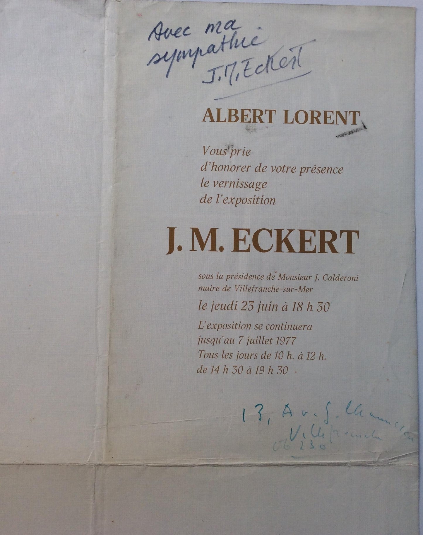 Original Midcentury Landscape Art Poster Signed by John Michael Eckert — detail 5