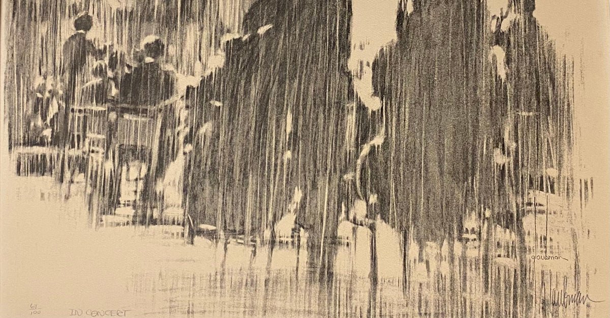 Musical Theme Lithograph Titled "in Concert" by Edna Glaubman — detail 7