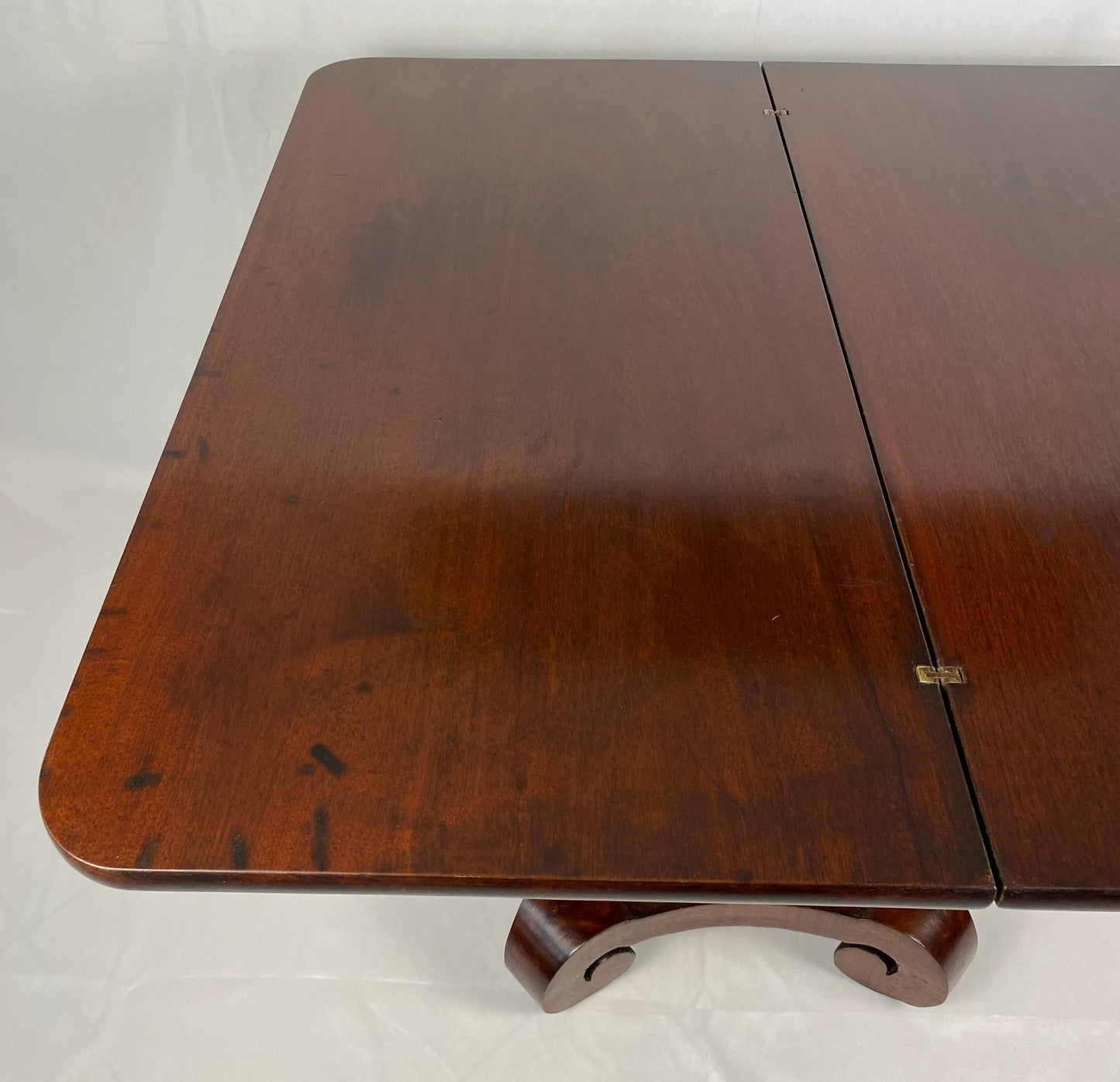 Antique American Empire Style Cuban Mahogany Game Table — detail 3