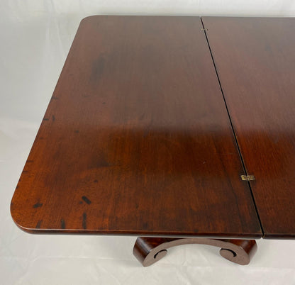 Antique American Empire Style Cuban Mahogany Game Table — detail 3