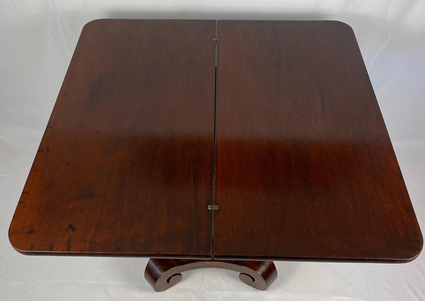 Antique American Empire Style Cuban Mahogany Game Table — detail 5