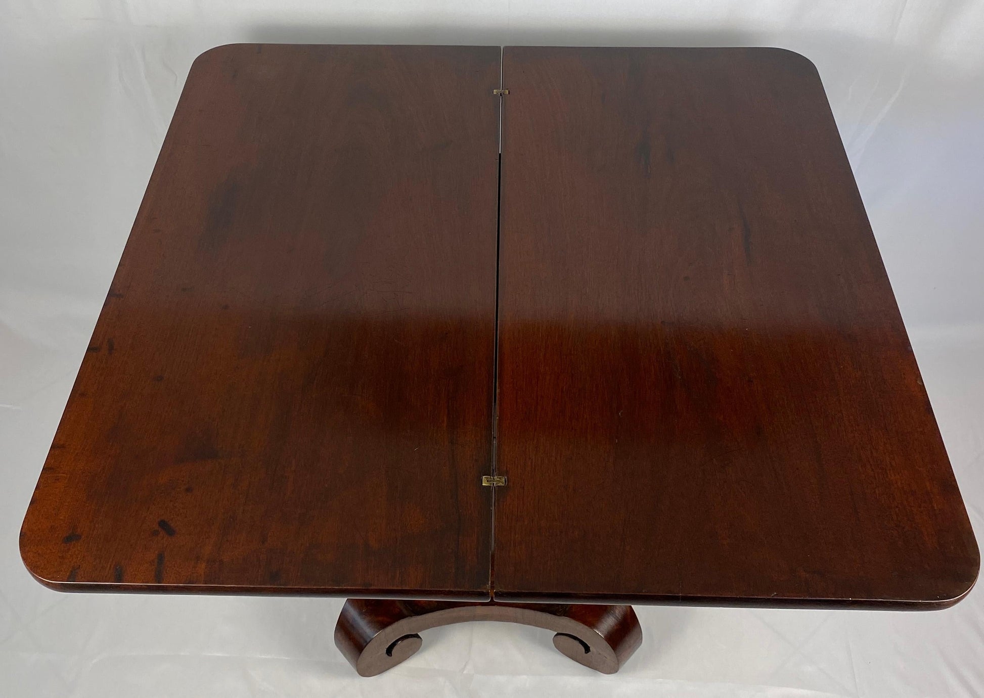 Antique American Empire Style Cuban Mahogany Game Table — detail 5