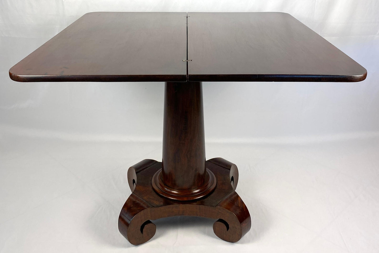 Antique American Empire Style Cuban Mahogany Game Table — detail 6