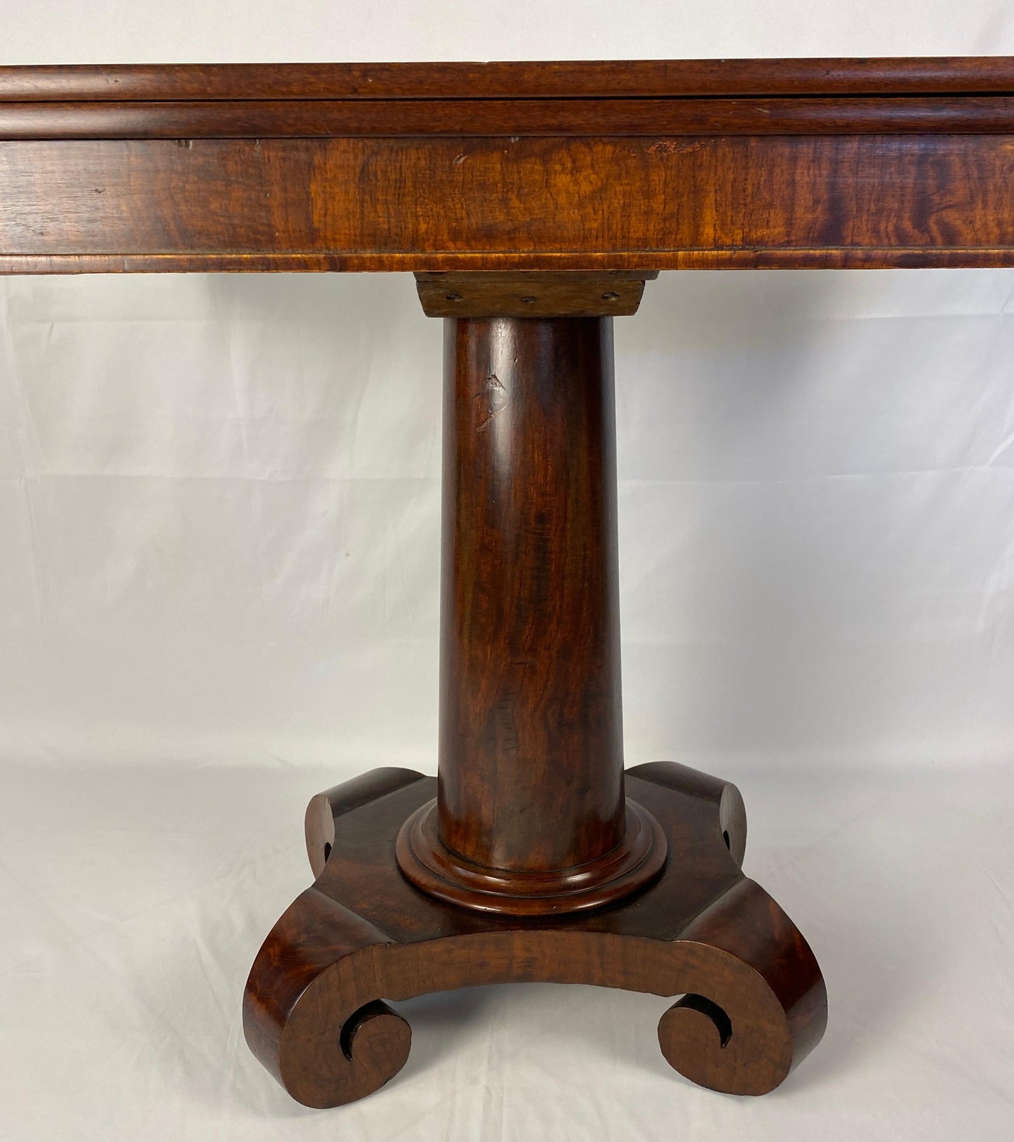 Antique American Empire Style Cuban Mahogany Game Table — detail 7