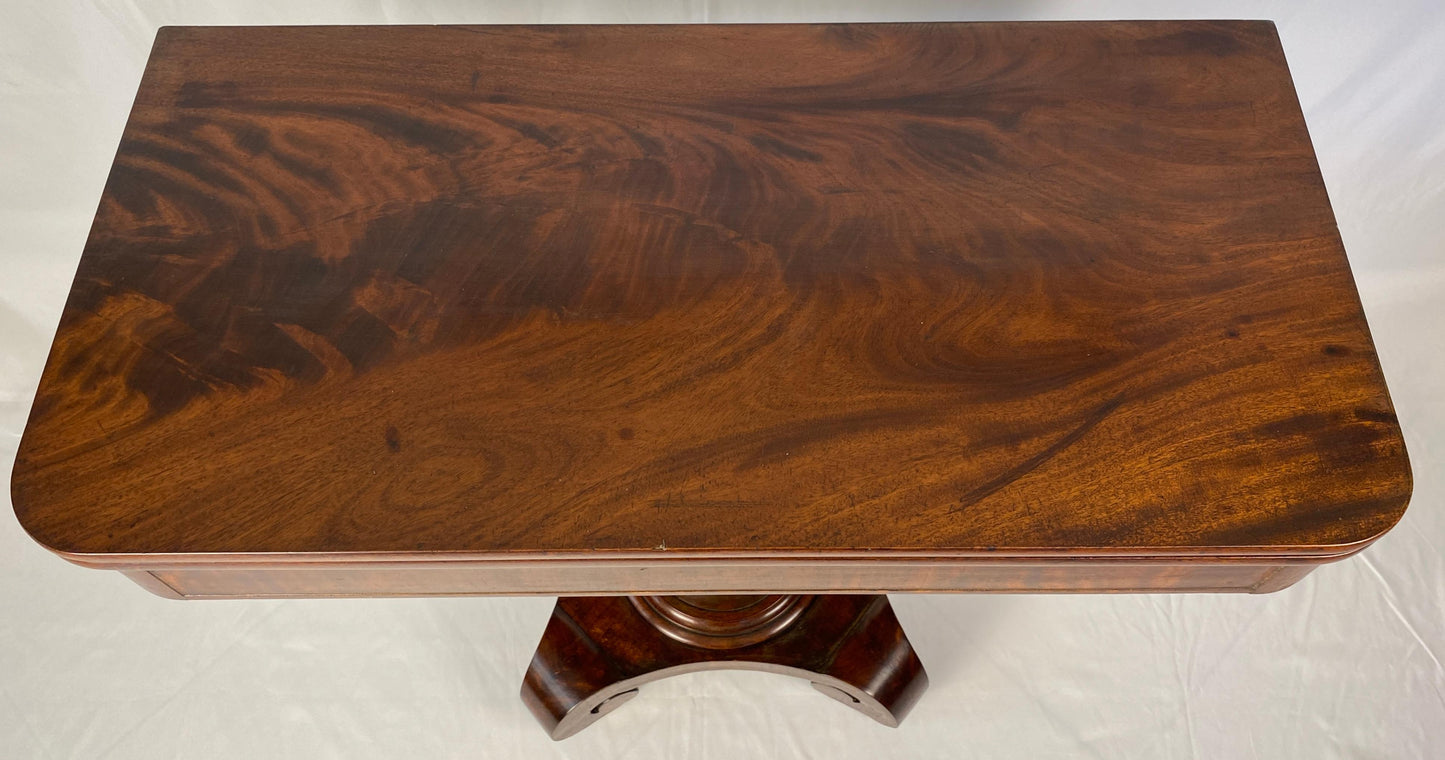 Antique American Empire Style Cuban Mahogany Game Table — detail 8