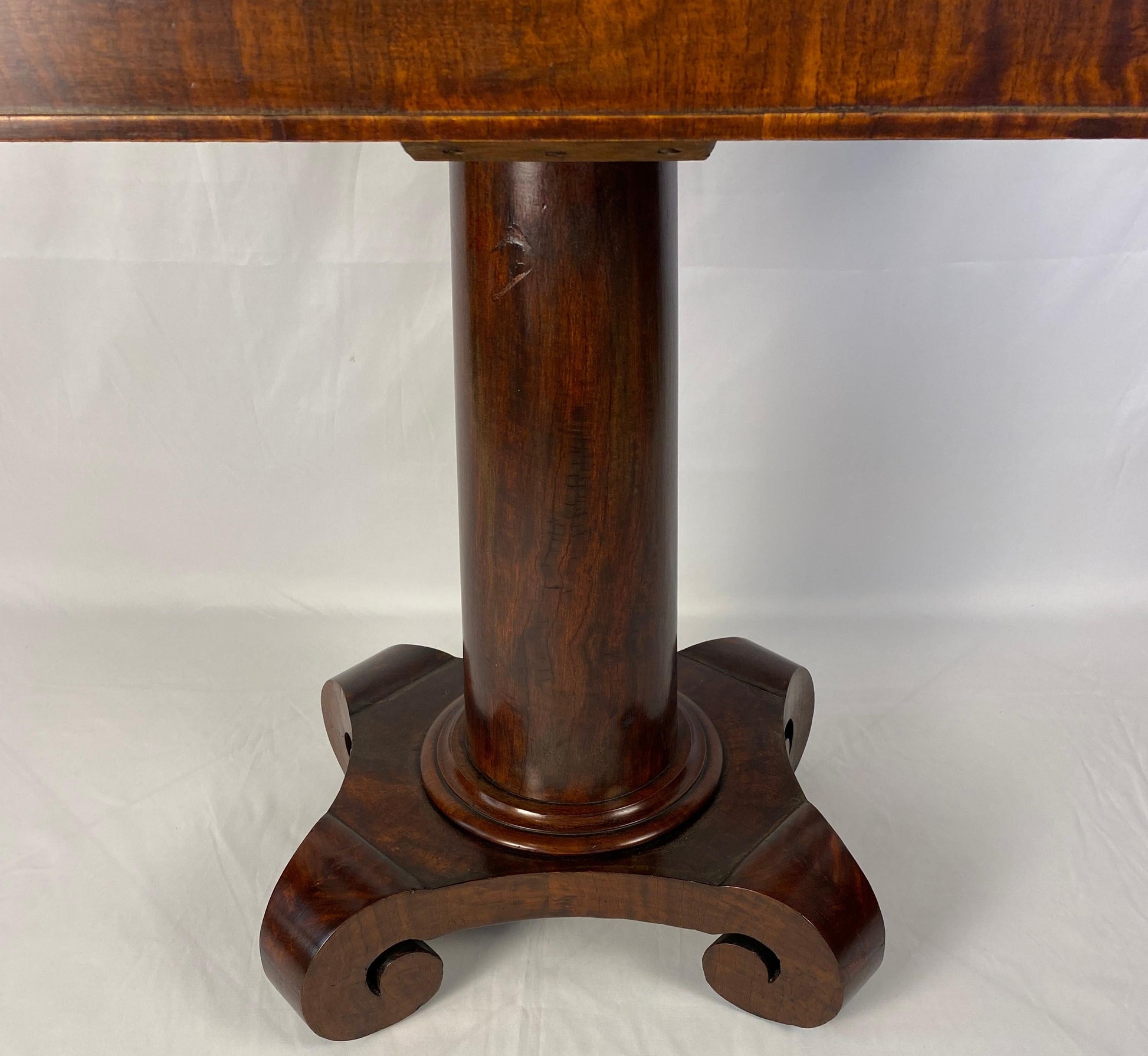 Antique American Empire Style Cuban Mahogany Game Table — detail 9