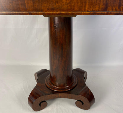 Antique American Empire Style Cuban Mahogany Game Table — detail 9
