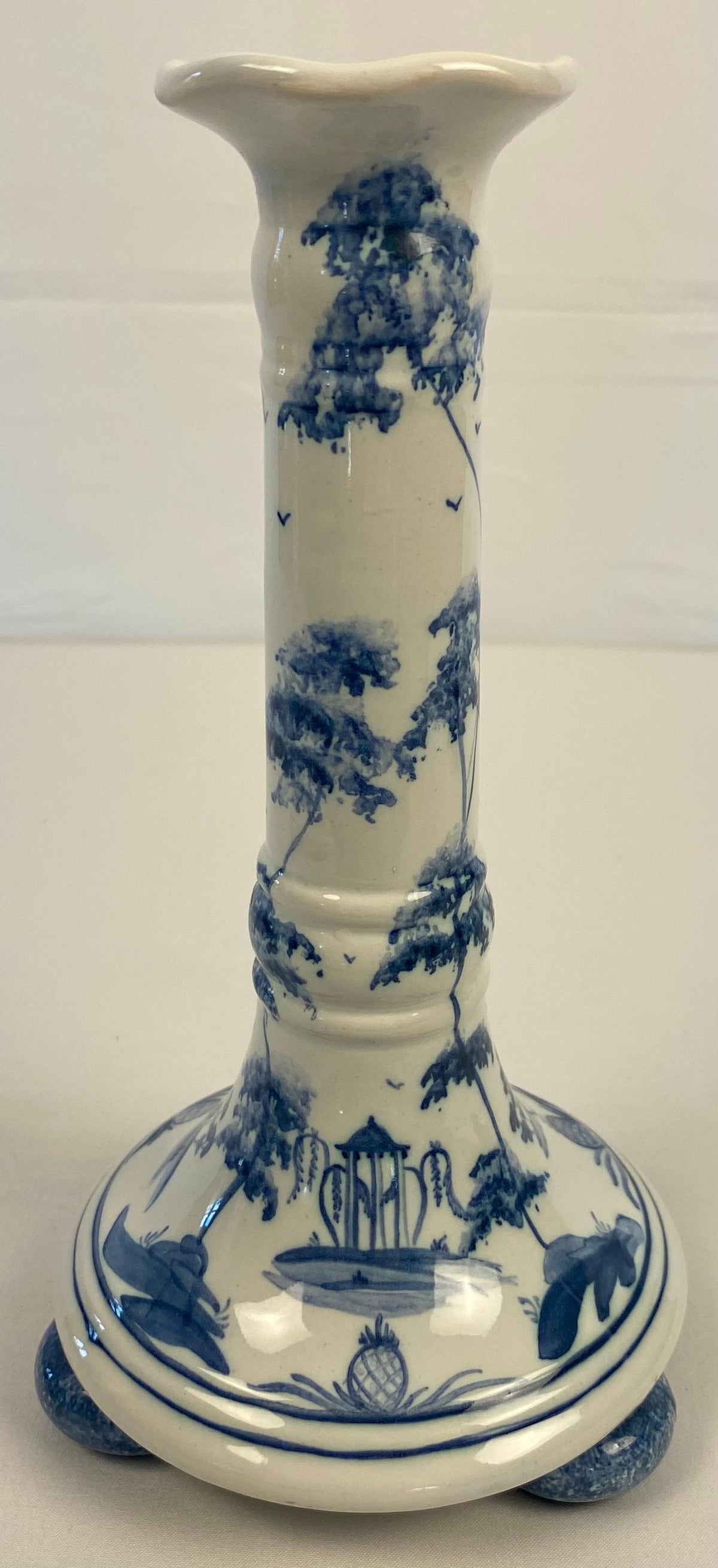 English Delft Candle Holders — detail 9