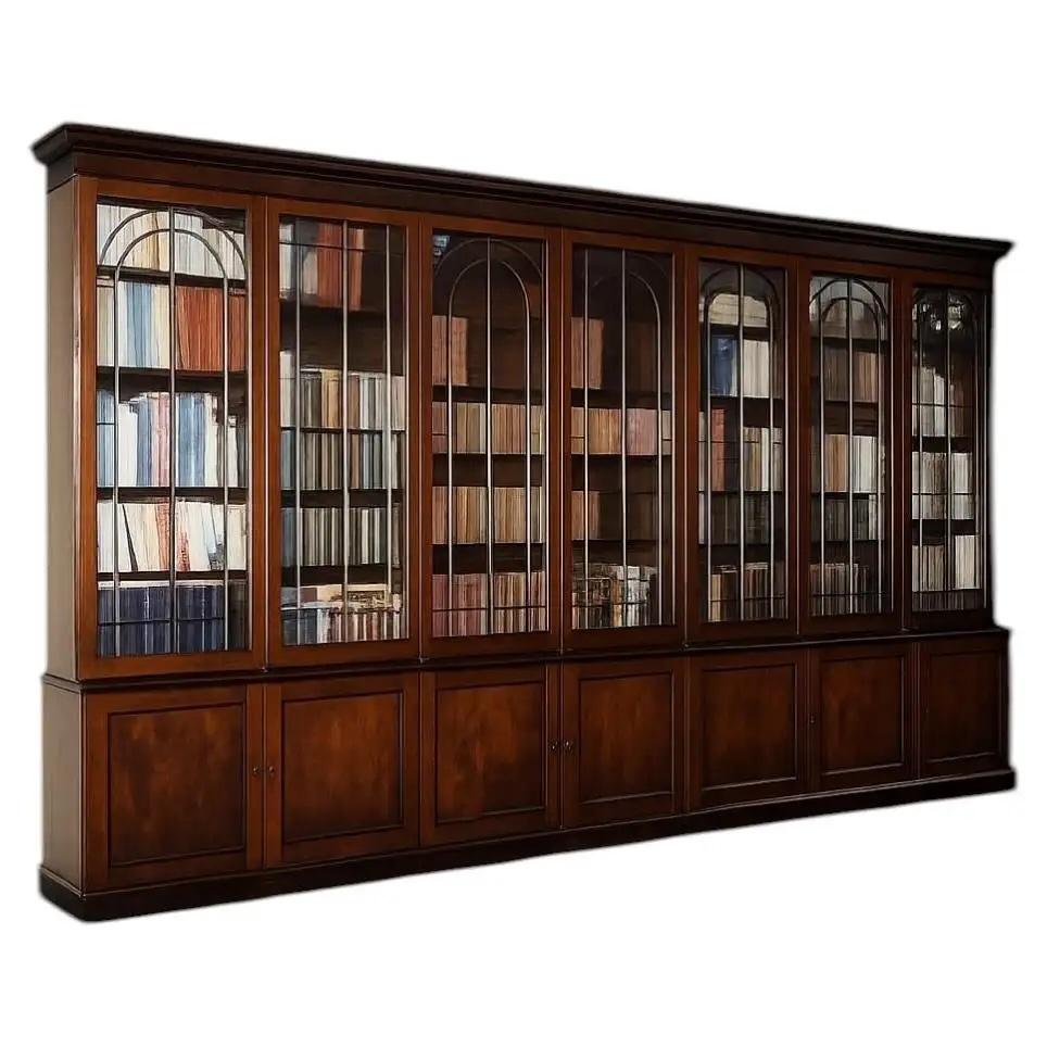 Monumental English George III Breakfront Library Bookcase — detail 2