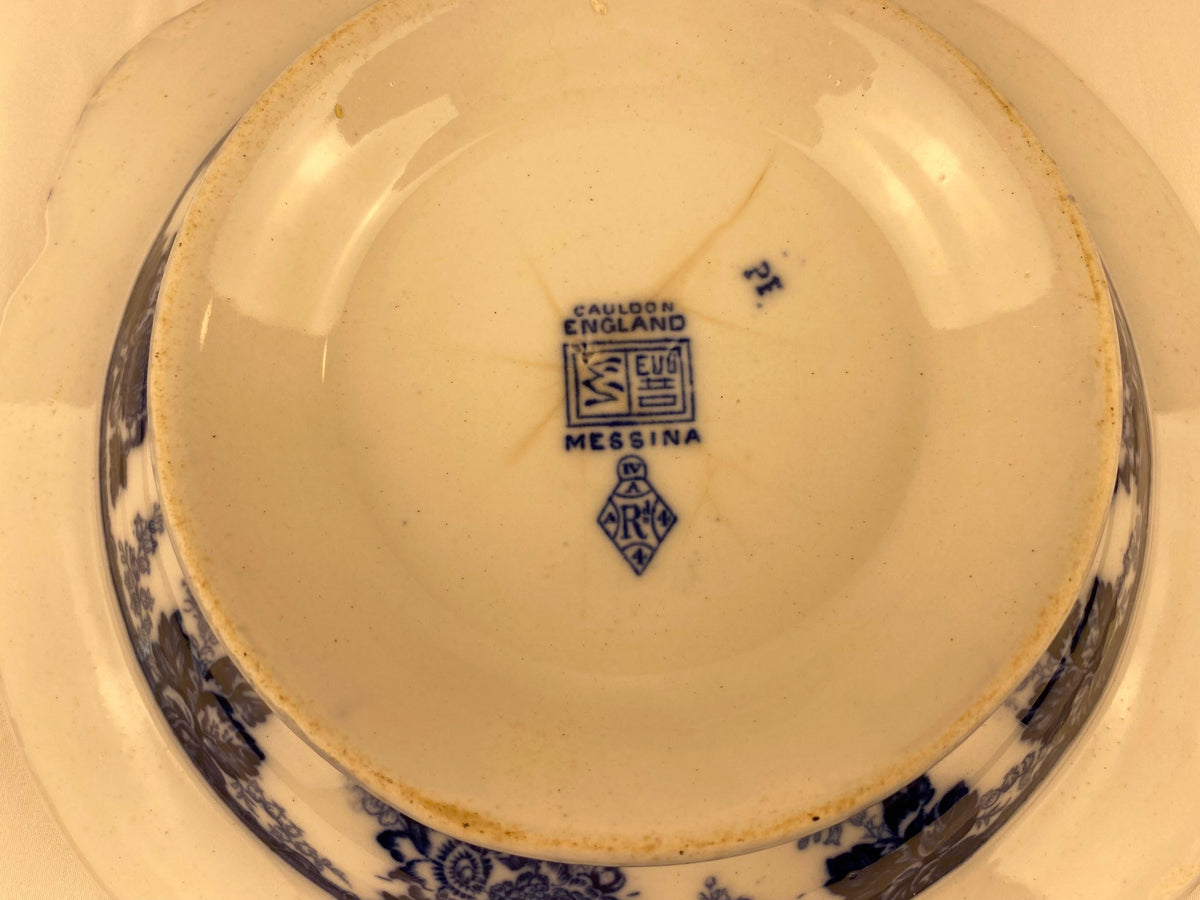 English Blue and White Ironstone Tableware, Transfer Bowl by Cauldon Messina — detail 6