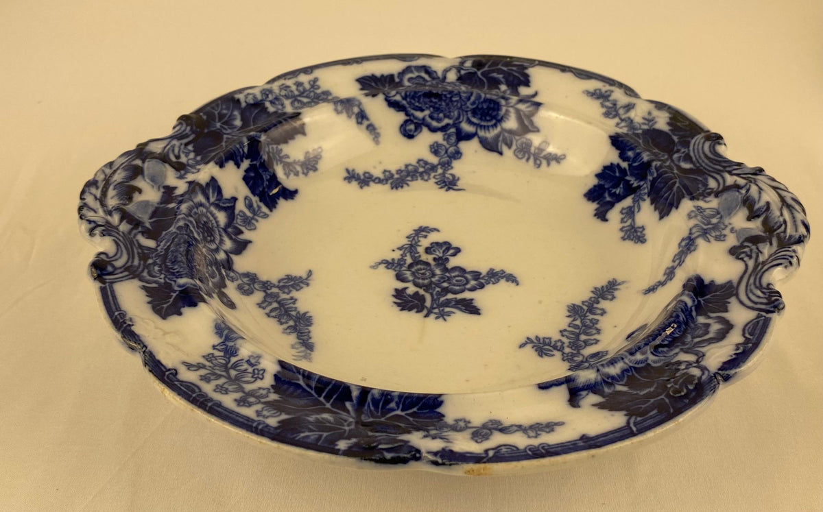 English Blue and White Ironstone Tableware, Transfer Bowl by Cauldon Messina — detail 2