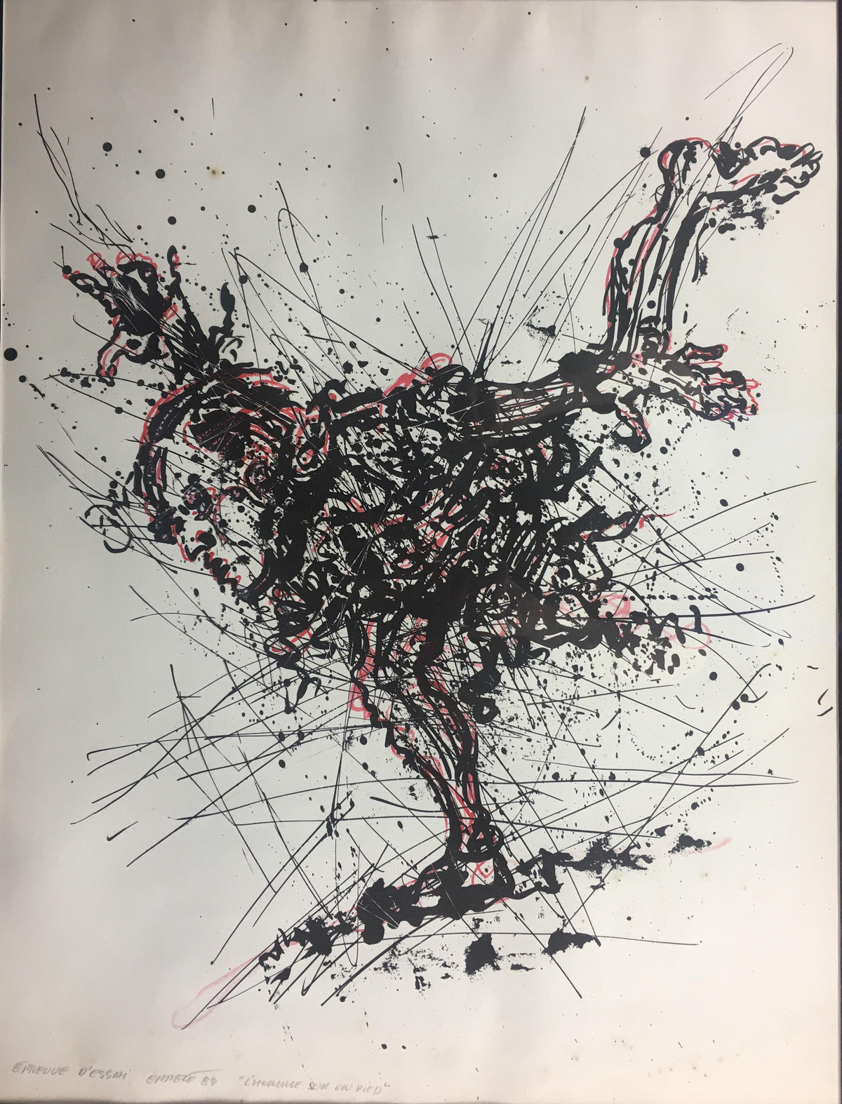 Gerard Eppele Midcentury Original Drawing "Eppreuve d'Artist" — detail 2