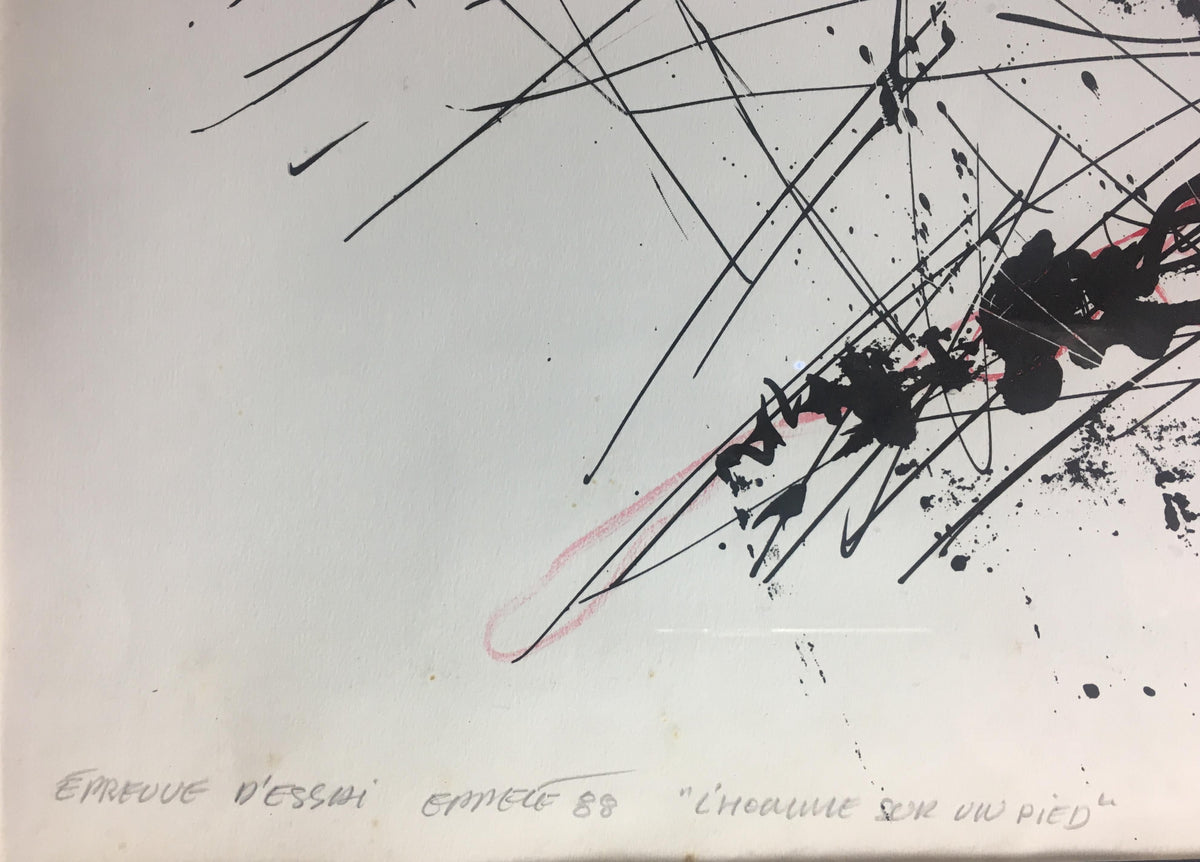 Gerard Eppele Midcentury Original Drawing "Eppreuve d'Artist" — detail 4