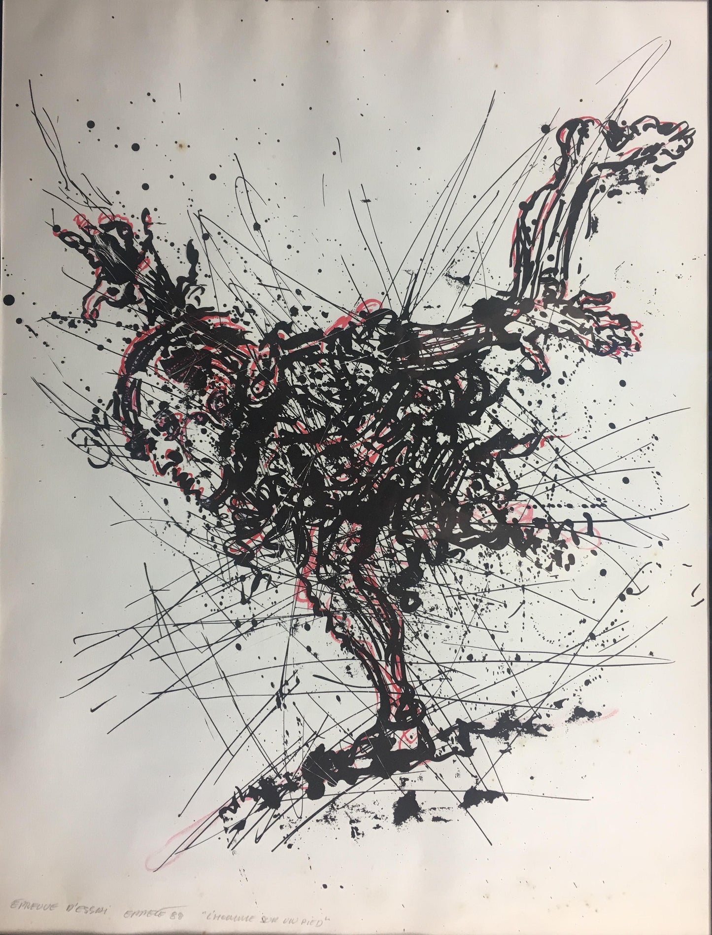 Gerard Eppele Midcentury Original Drawing "Eppreuve d'Artist" — detail 7