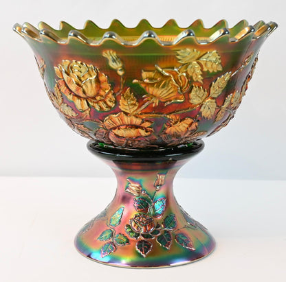 Fenton Art Nouveau Iridescent Cut Glass Bowl — detail 6