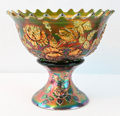 Fenton Art Nouveau Iridescent Cut Glass Bowl — detail 2