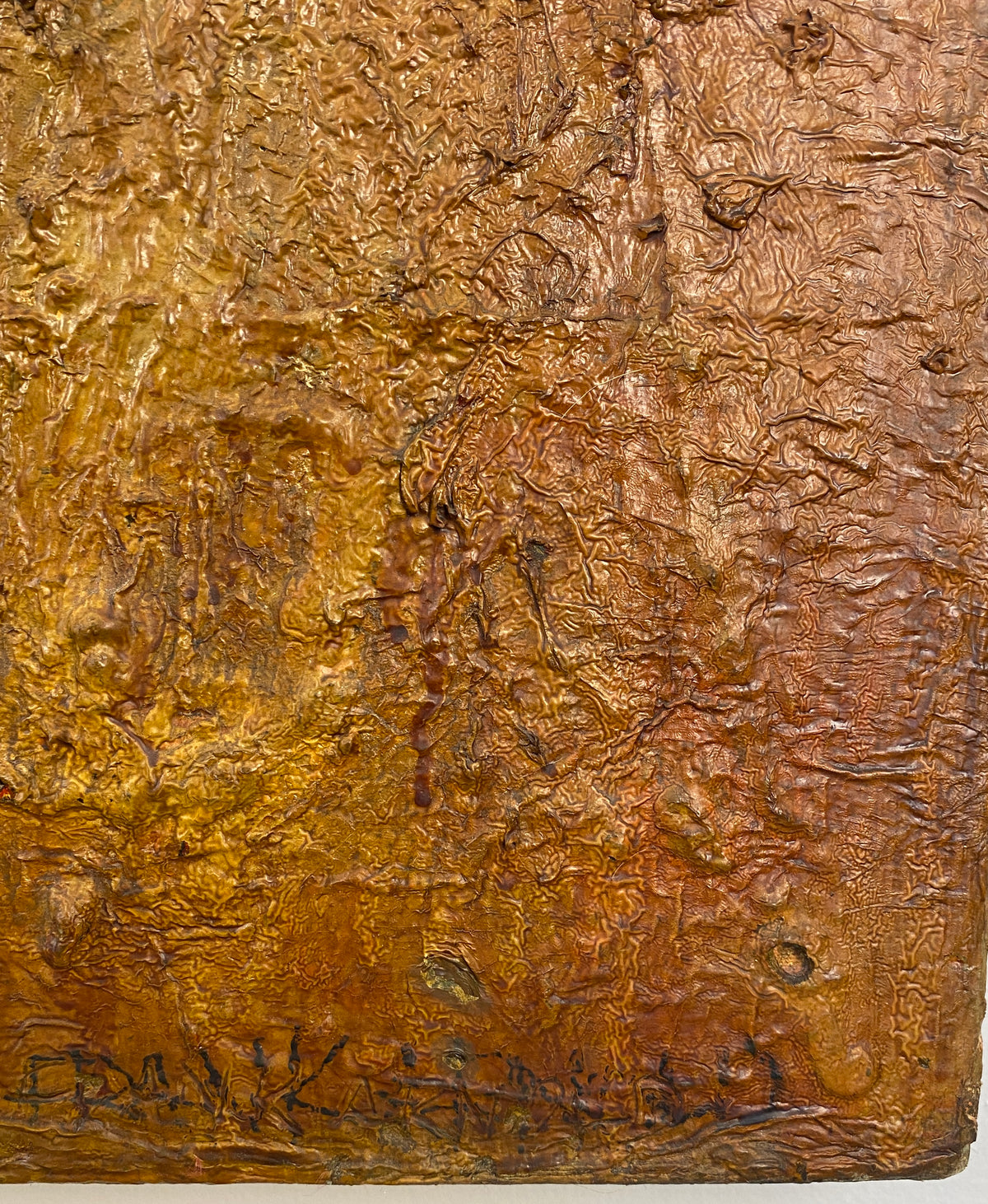 Frank Arnold Oil on Canvas Abstract Figurative Painting Titled "Escape" — detail 16