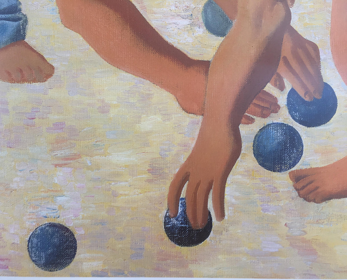 Original Poster by Gabo, Men Playing Petanque in Provence — detail 3