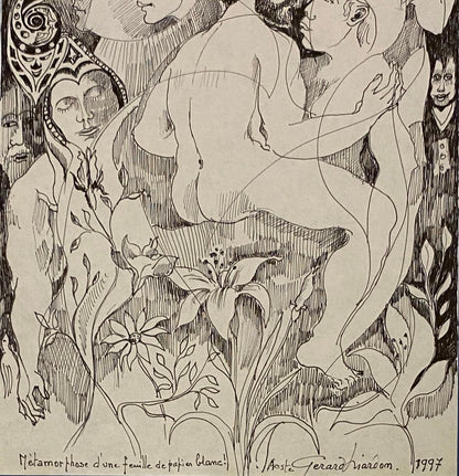 Original Drawing of Nude Men Embracing by Gerard Mardon — detail 5