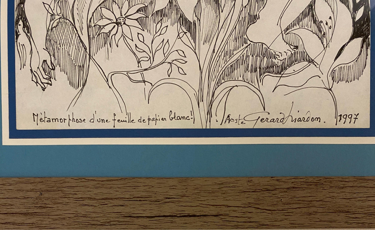 Original Drawing of Nude Men Embracing by Gerard Mardon — detail 2