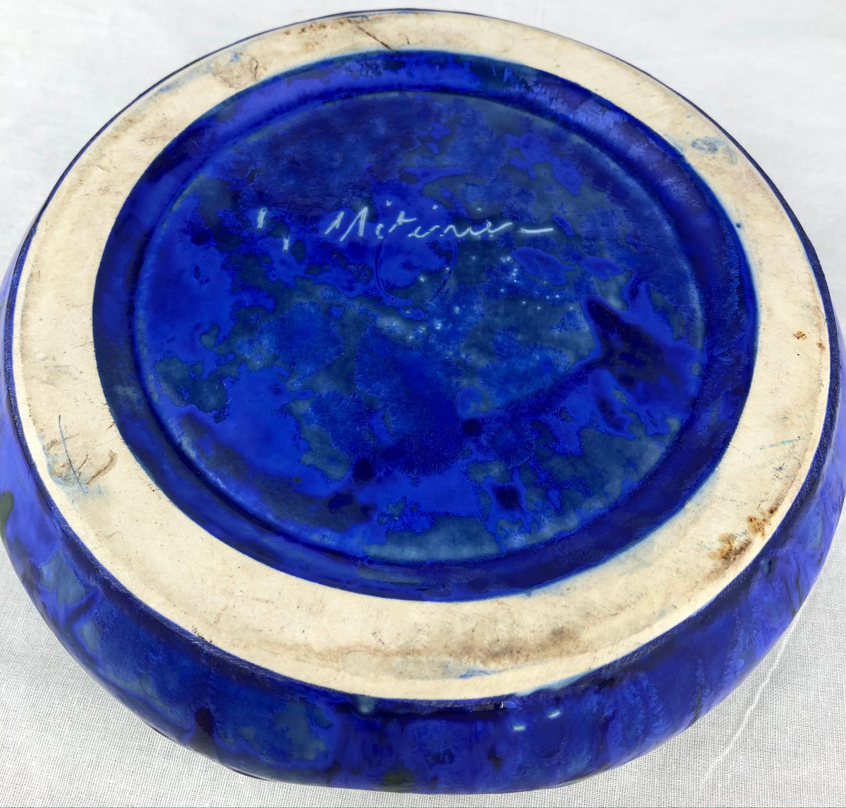 French Art Deco Ceramic Bowl, Signed Gilbert Menetier — detail 6
