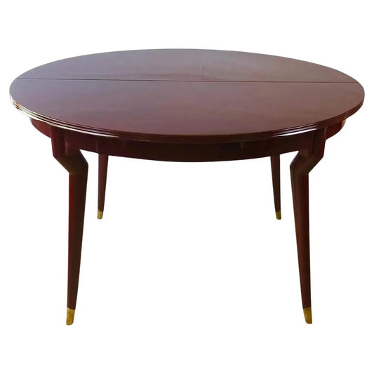 Extendable Beechwood Dining Table, Attributed to Gio Ponti, Italy