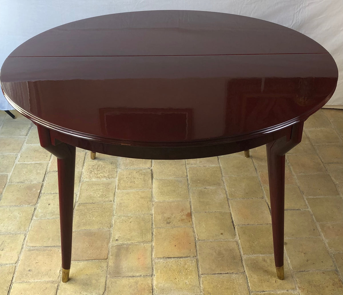 Extendable Beechwood Dining Table, Attributed to Gio Ponti, Italy — detail 11