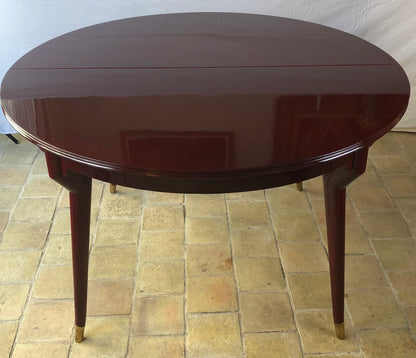 Extendable Beechwood Dining Table, Attributed to Gio Ponti, Italy — detail 11