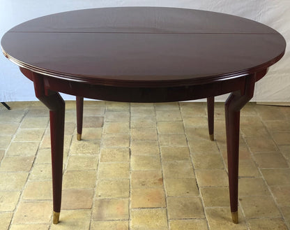 Extendable Beechwood Dining Table, Attributed to Gio Ponti, Italy — detail 10
