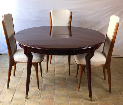 Extendable Beechwood Dining Table, Attributed to Gio Ponti, Italy — detail 2