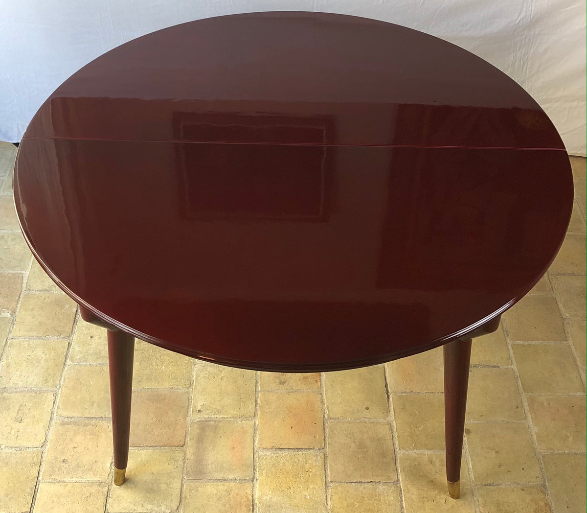 Extendable Beechwood Dining Table, Attributed to Gio Ponti, Italy — detail 9