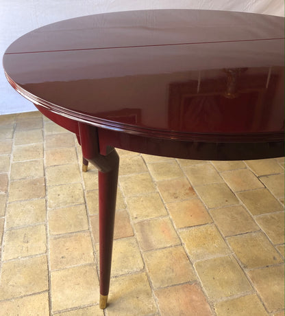 Extendable Beechwood Dining Table, Attributed to Gio Ponti, Italy — detail 8