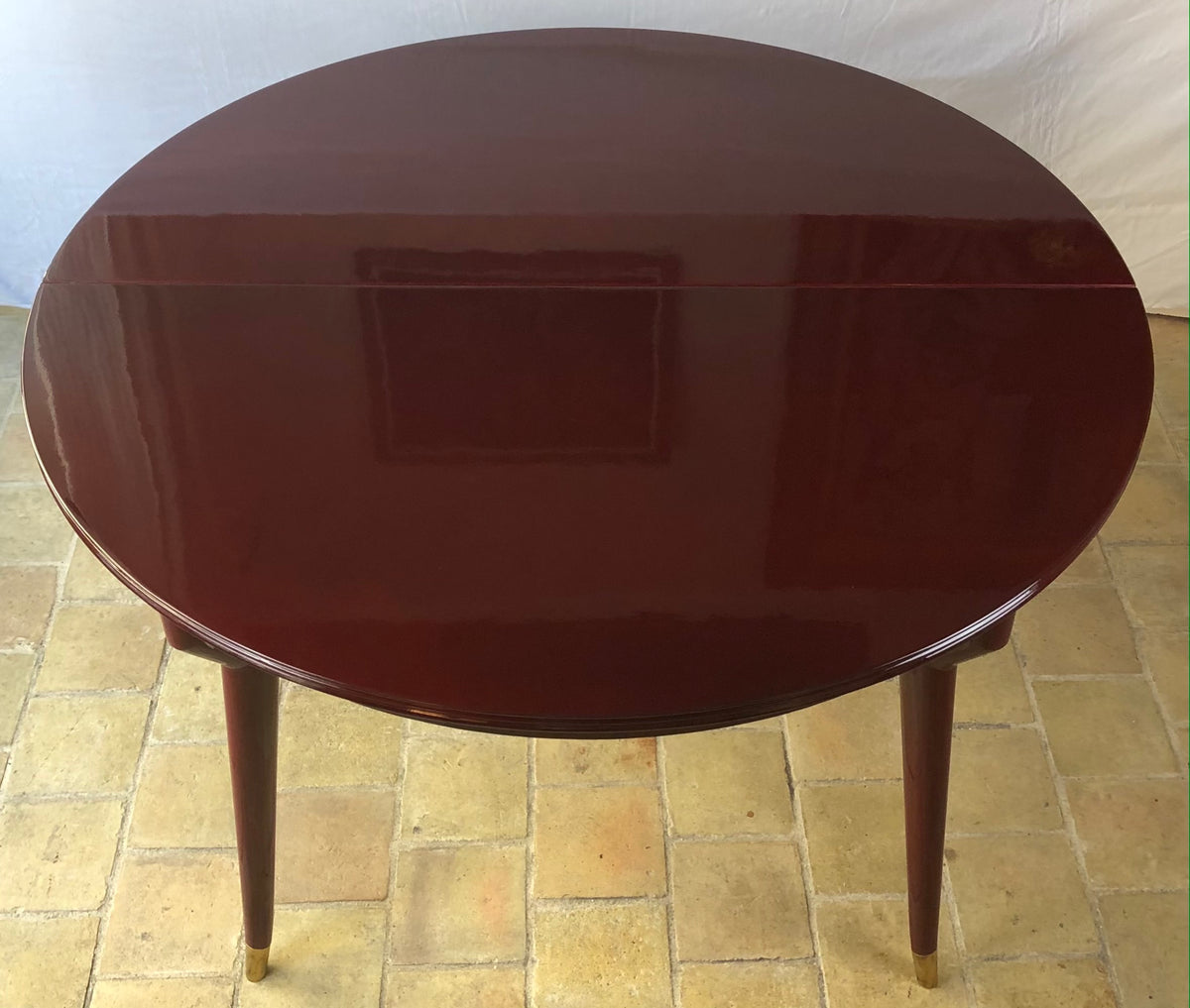 Extendable Beechwood Dining Table, Attributed to Gio Ponti, Italy — detail 7